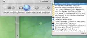 Abbildung 2: Quicksand ist ein alternativer Schnellstarter für KDE.