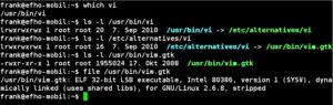 Abbildung 2: Um drei Ecken: Wie die Shell den Vim-Aufruf interpretiert.