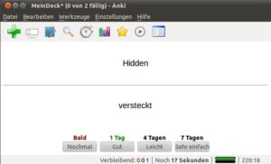 Abbildung 3: Je nachdem, ob Ihnen die Antwort schwer oder leicht fiel, legen Sie fest, wann Anki die Karte wiederholen soll.
