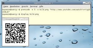 Abbildung 5: Unter Linux erstellen Sie QR-Codes am schnellsten auf der Shell mit dem kleinen Tool "qrencode".