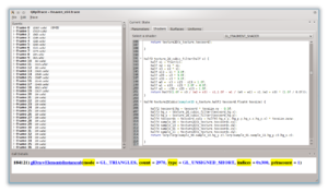 Mit dem Tool Apitrace lassen sich Traces von Grafikanwendungen Frame für Frame analysieren.