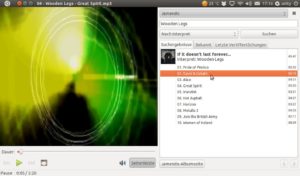 Abbildung 1: Totem spielt dank eines mitgelieferten Plug-ins auch Musik von der Internet-Plattform Jamendo. Eine rudimentäre Suchfunktion ist dabei.