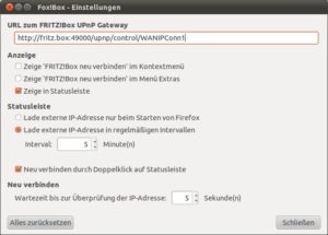 Abbildung 2: Über die Einstellungen der Foxbox-Erweiterung binden Sie diese in das Browser-Interface ein.