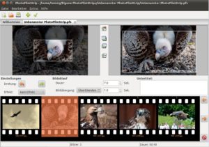 Abbildung 2: Über das Rechteck in den Bildern wählen Sie, wie Photofilmstrip während der Wiedergabe den Ausschnitt des Bildes verändert.