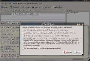 Abbildung 2: Asymmetrisches Verschlüsseln: Der Public Key lässt sich gefahrlos verbreiten – etwa einer signierten Mail anhängen.