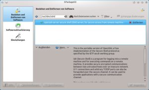 Abbildung 2: Die Dateisuche in KPackageKit zeigt an, zu welchem Paket eine Datei gehört, und erklärt auch, welche Aufgaben die Software hat.