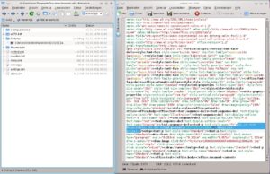 Abbildung 3: Normale OpenOffice-Dokumente sind Zip-Archive, die lesbare XML-Dateien enthalten. Hier ist rechts der Satz aus dem Beispieldokument lesbar.
