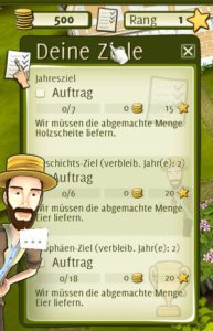 Abbildung 4: In den Geschichten für Einsteiger müssen Sie bestimmte Ziele erfüllen. Eine Liste, die Sie oben links auf dem Bildschirm sehen, hält diese fest.