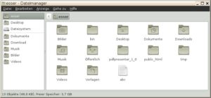 Abbildung 5: Thunar ist ein einfacher Dateimanager, den Sie mit IceWM nutzen können.