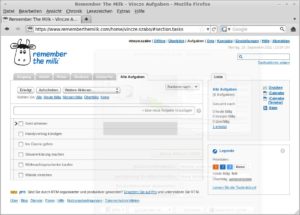 Abbildung 5: Remember the Milk bietet eine kostenlose Online-Aufgabenverwaltung, auf die Tasque zugreifen kann.