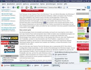 Abbildung 8: Im Optionsmenü weisen Sie die Konqueror-Suche an, nur nach ganzen Wörtern zu suchen.