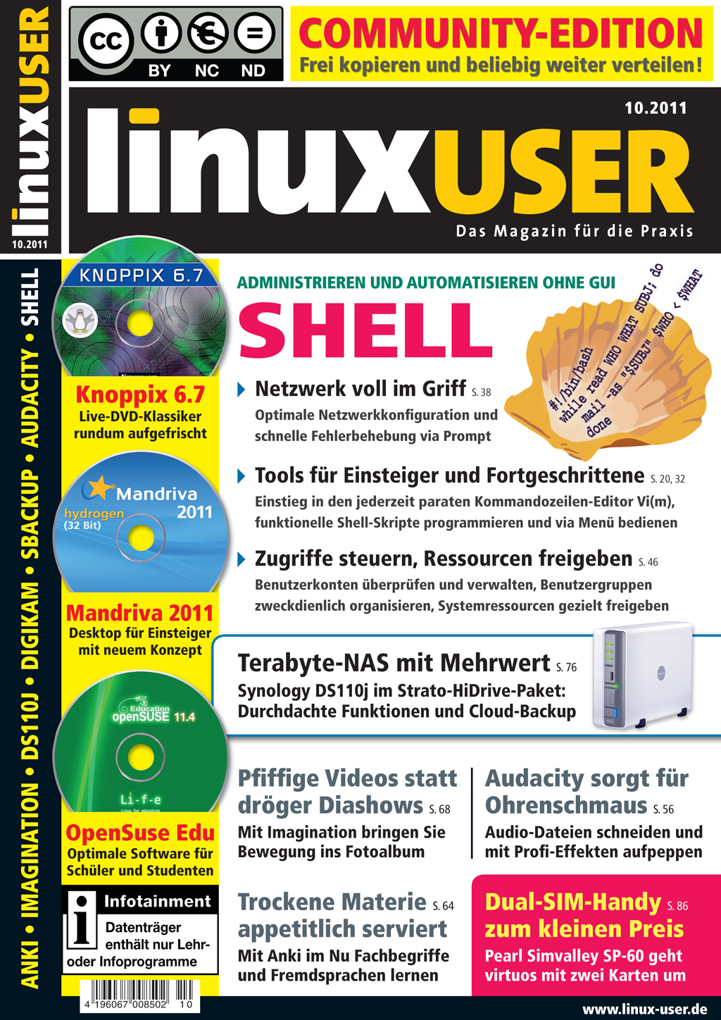 Heftcover LinuxUser Community Edition 10/2011