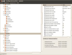Abbildung 1: Der Gconf-Editor erlaubt eine Suche in der Schlüssel/Wert-Paaren der Gconf-Datenbank.