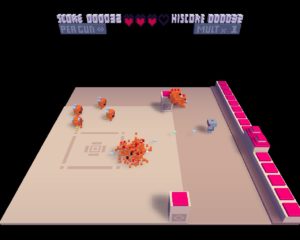 Abbildung 1: Voxatron: In bestimmten Zeitabständen tauchen neue Monster auf. Wer nicht schnell genug die alten Horden eliminiert hat, wird überrollt.