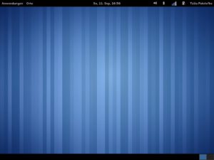Abbildung 1: Gnome 3 im Ausweichmodus direkt nach dem Start.