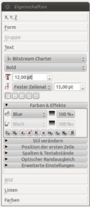 Abbildung 5: Der Eigenschaften-Dialog versammelt Optionen zu allen Elementen auf Ihrer Seite: Texte, Bilder, Rahmen, Linien und vieles mehr.