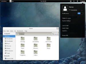 Fedora 16 verwendet als Standard-Desktopumgebung Gnome 3.2
