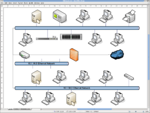 Ab Libre Office 3.5 inbegriffen: Ein in Draw importiertes Visio-Diagramm.