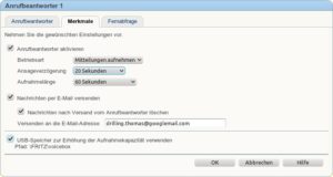Dass der Push-Service auch aufgezeichnete Anrufe per E-Mail sendet, gilt es in den Telefonie-Einstellungen zu konfigurieren.