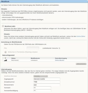Die Fritzbox kann sogar als UMTS-Router fungieren.