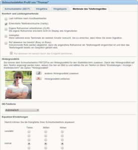DECT-Mobilteile von AVM lassen sich zu einem großen Teil im Webfrontend konfigurieren.