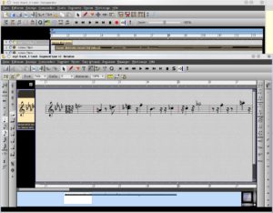 Abbildung 1: Die besondere Stärke von Rosegarden liegt in seinem Noteneditor. Diesem merkt man deutlich an, dass er von Musikern für Musiker gestaltet wurde.