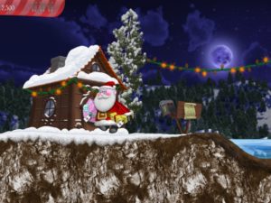 Abbildung 1: Die Pakete unter Santas Armen sind laut Schild für Haus Nummer 4 bestimmt – also heißt es nach dem weiter suchen.