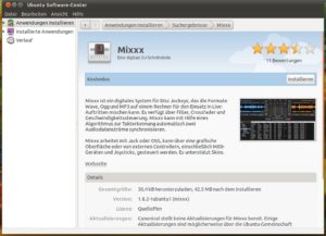 Abbildung 1: Ubuntu bietet leider nur die Version 1.8 von Mixxx in seinen Paketquellen an – die aktuelle Version installieren Sie über ein PPA.