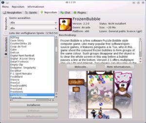 Abbildung 4: Spiele zuhauf liefert der Games-Manager DJL.