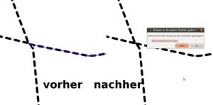 Abbildung 6: In Kreuzungen sollten alle Knoten nach dem Taggen der beteiligten Ways in einem Knoten verbunden sein.