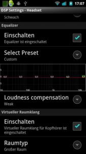 Abbildung 6: Die App DSPManager ermöglicht es, die Soundausgabe punktgenau auf Ihr Ausgabegerät anzupassen.