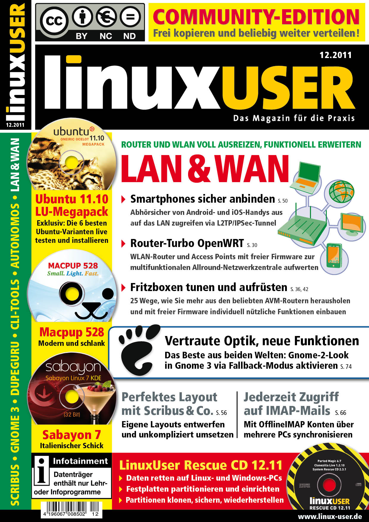 Heftcover LinuxUser Community Edition 12/2011