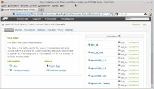 Abbildung 1: Der OpenSuse Build Service bietet Treiberpakete für ExFAT an.