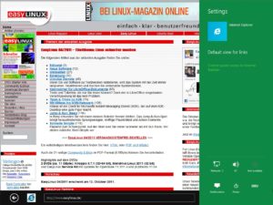 Abbildung 1: Das Metro-Design betrifft auch Programme, hier den Internet Explorer, der an das neue Design bereits angepasst ist.