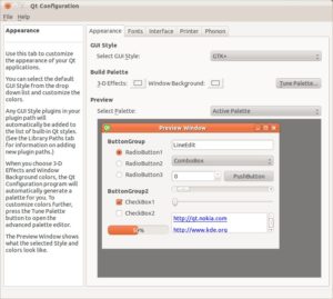 Abbildung 1: Für GTK+-basierte Desktops passen Sie das Aussehen von Qt4-Fsarchiver über die Qt-Konfiguration an.