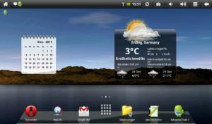 Abbildung 1: Der Nutzen der Widgets auf den Homescreens des NB-10.HD hält sich in engen Grenzen. So handelt es sich bei <code srcset=
