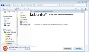 Abbildung 10: Ein paar Mausklicks, und der Ozelot verkrümelt sich wieder aus dem Windows-System, ohne Spuren zu hinterlassen.