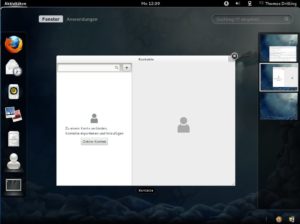 Abbildung 2: Online-Konten in Gnome 3.1 funktionieren mit E-Mail-Konten genauso wie mit Kontakten, allerdings unterstützt Gnome bisher nur Google.