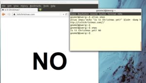 Abbildung 3: Ja, ist denn schon wieder Weihnachten? Ein einfacher Befehl auf der Shell zeigt, was Sache ist, und wertet die Antwort einer Webseite aus.