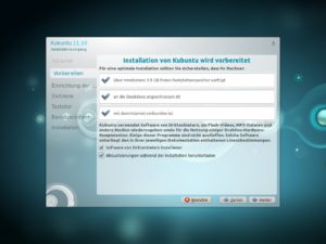 Abbildung 3: Bevor es ernst wird, prüft der Kubuntu-Installer, ob Ihr Rechner alle Voraussetzungen erfüllt.