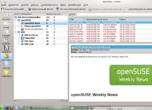 Abbildung 3: Mit Akregator hat der KDE-Desktop bereits einen funktionalen und gut aufgestellten Feed Reader an Bord.