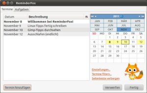 Abbildung 4: Praktisch: Wenn Sie ohnehin jeden Tag im Internet surfen, kann Ihr Browser Sie auch gleich an wichtige Termine und Aufgaben erinnern.