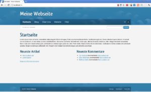 Abbildung 4: Das aktuelle Standard-Theme von Fork CMS heißt <code srcset=