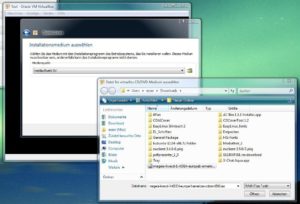 Abbildung 4: Der Startassistent schlägt vor, direkt von einer eingelegten CD oder DVD zu installieren. Alternativ wählen Sie dafür ein ISO-Image aus.