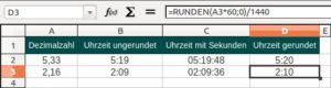 Abbildung 5: In einigen Fällen macht es Sinn, einen Wert auf Minuten zu runden und die Sekunden zu entfernen.