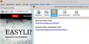 Abbildung 5: RSS-Feeds spüren Sie auf einigen Webseiten über die "Seiteninformationen" auf.