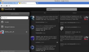 Abbildung 5: Der ausgefeilte Twitter-Client TweetDeck setzt eigentlich Adobe Air voraus, lässt sich aber auch als Chrome-App in einem Browserfenster betreiben.