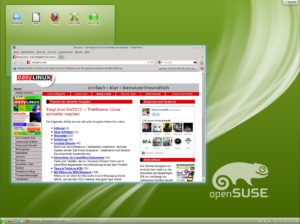 Abbildung 6: Die Belohnung: OpenSuse 12.1 präsentiert sich mit seinem aktuellen KDE-4-Desktop.