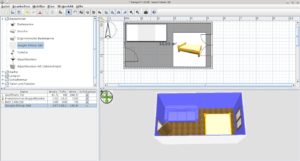 Abbildung 7: Nicht ganz ernstgemeinter Einrichtungsvorschlag: Über das Collada-Format lassen sich Modelle aus Googles 3D-Warehouse importieren, wie hier das Ikea-Sofa Ektorp.