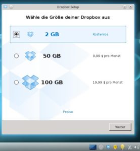 Abbildung 8: Dropbox bietet kostenlosen Online-Speicherplatz an, den Sie plattformübergreifend zum Tausch von Dateien einsetzen.